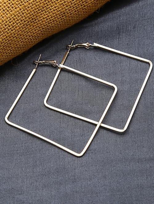 gold metal drop earring - 16668013 - Standard Image - 1