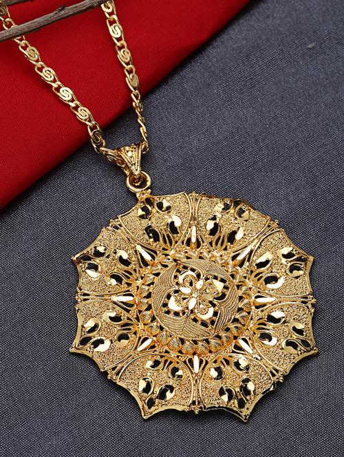 gold metal pendant - 16668101 - Standard Image - 1
