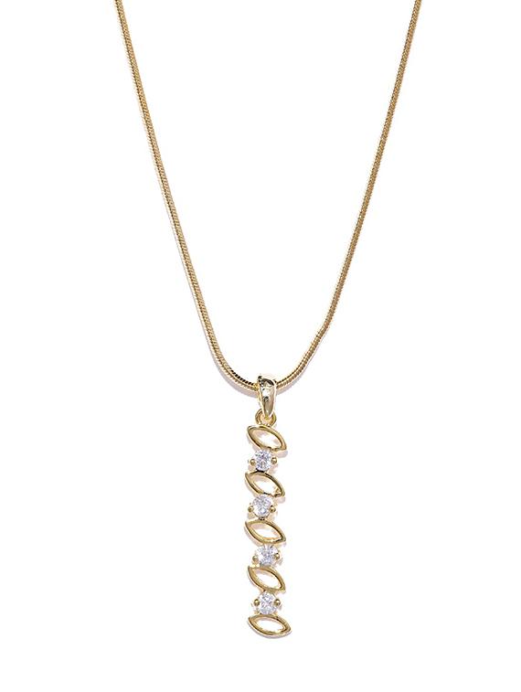 gold tone gold plated chain necklace - 16668155 - Zoom Image - 1
