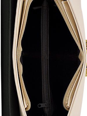 white leatherette (pu) regular handbag - 16668176 - Standard Image - 3
