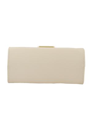 white leatherette (pu) regular handbag - 16668176 - Standard Image - 4