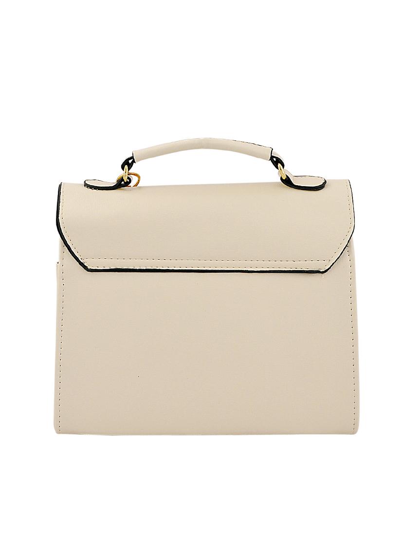 white leatherette (pu) regular handbag - 16668176 - Zoom Image - 2