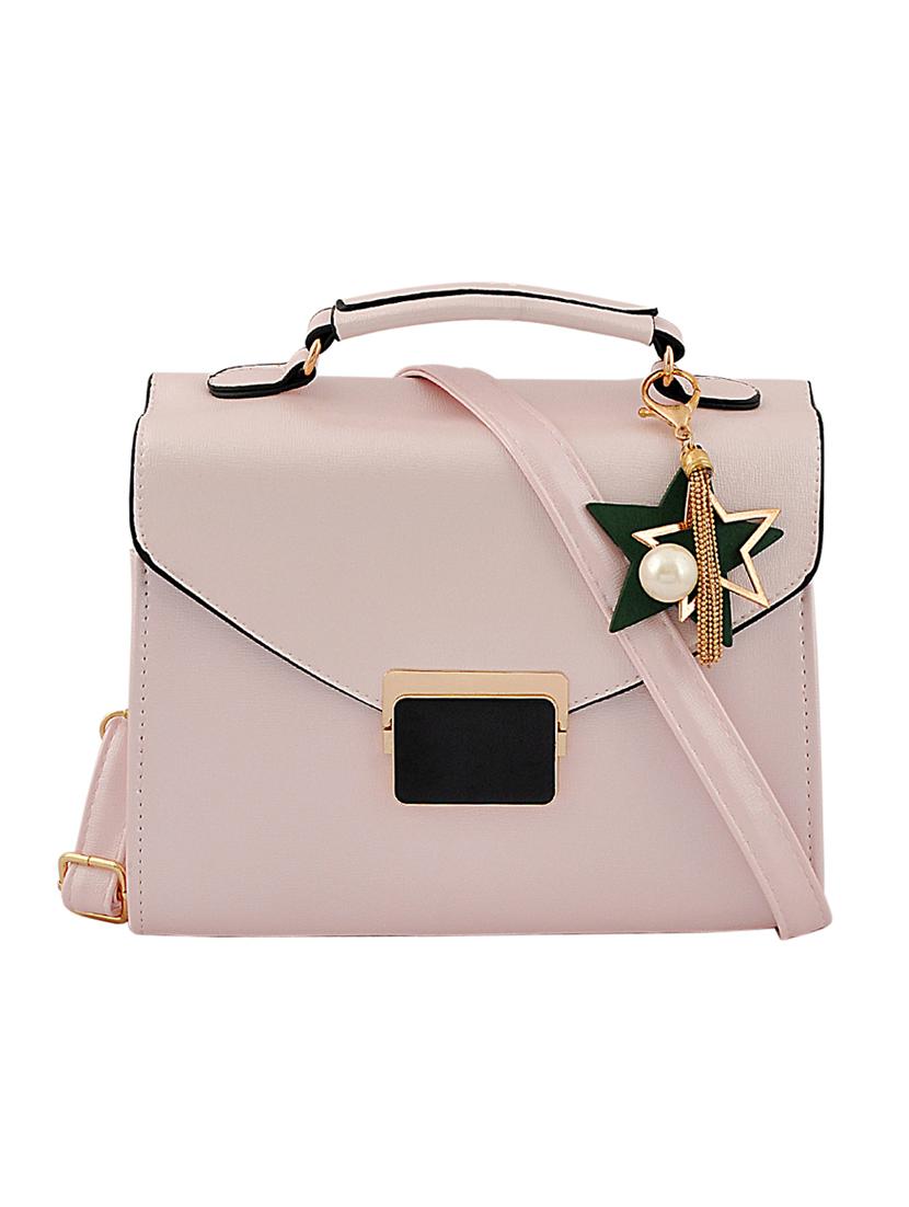 pink leatherette (pu) regular handbag - 16668177 - Zoom Image - 1