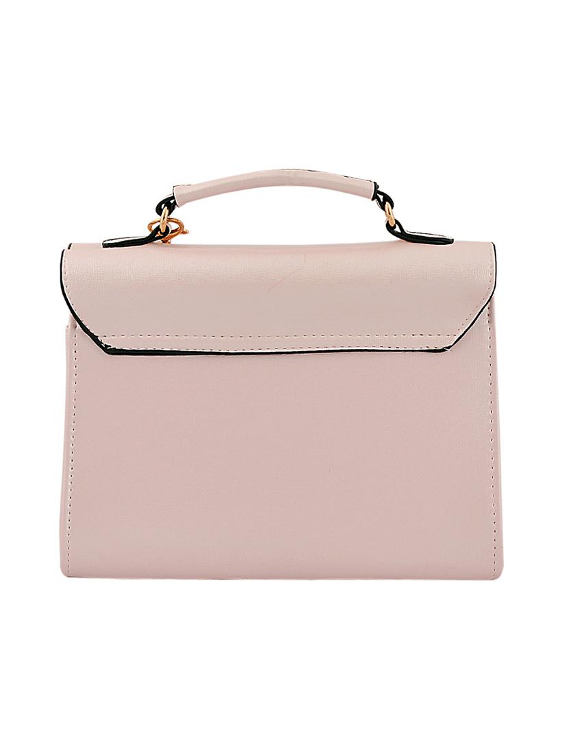 pink leatherette (pu) regular handbag - 16668177 - Zoom Image - 2