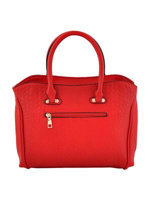 red leatherette (pu) combo handbag - 16668201 - Standard Image - 2
