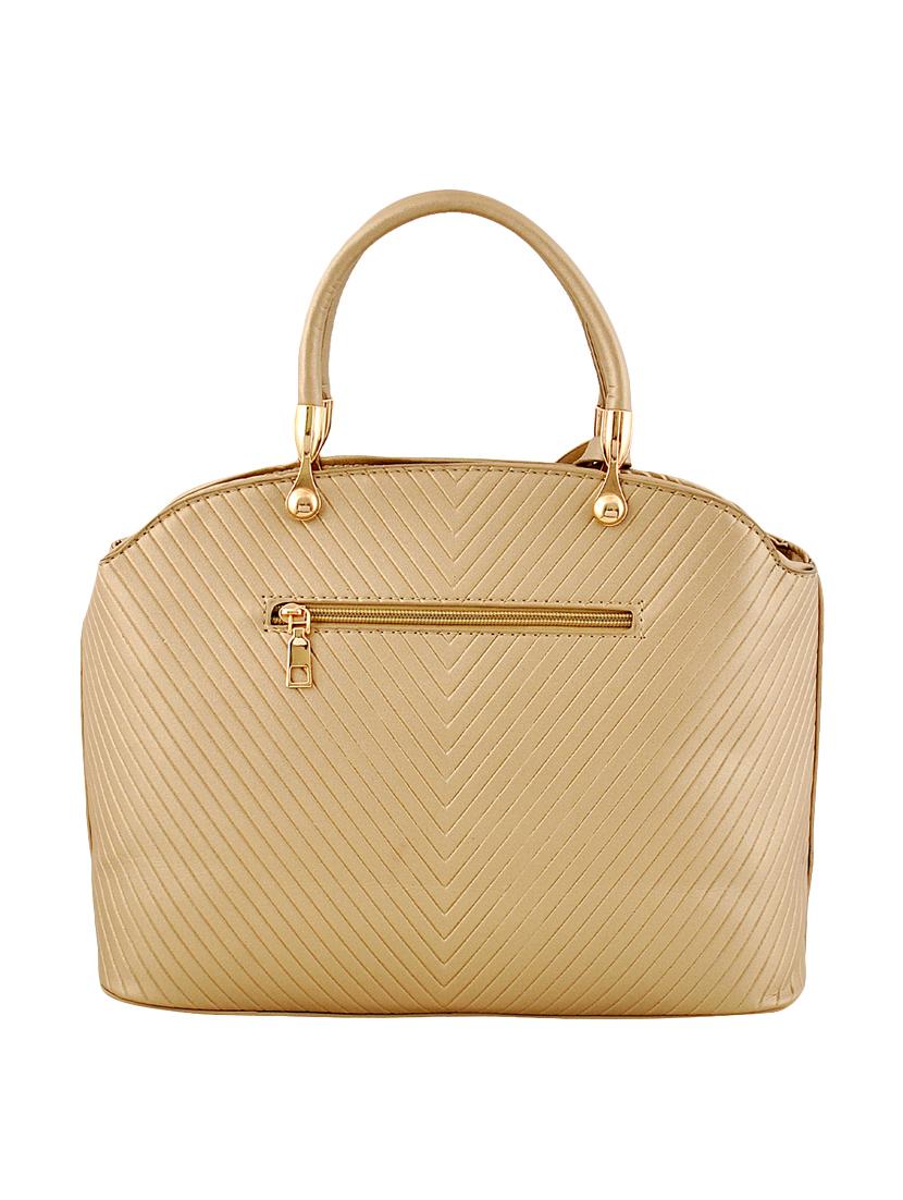 gold leatherette (pu) combo handbag - 16668208 - Zoom Image - 2