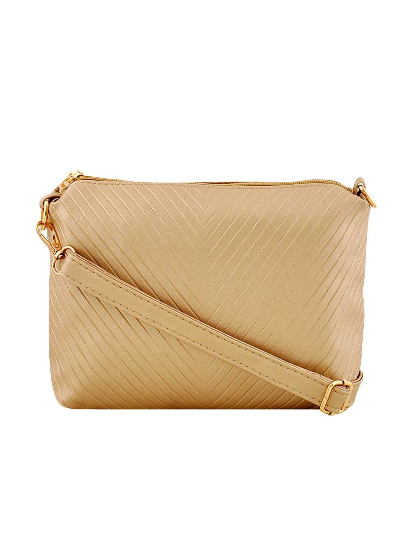gold leatherette (pu) combo handbag - 16668208 - Zoom Image - 4