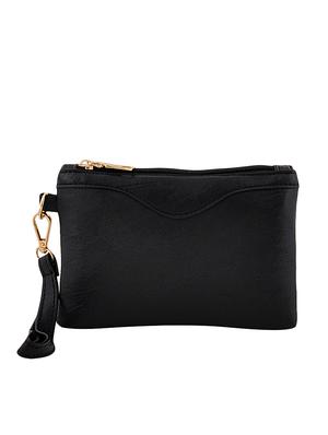 black leatherette (pu) combo handbag - 16668209 - Standard Image - 4