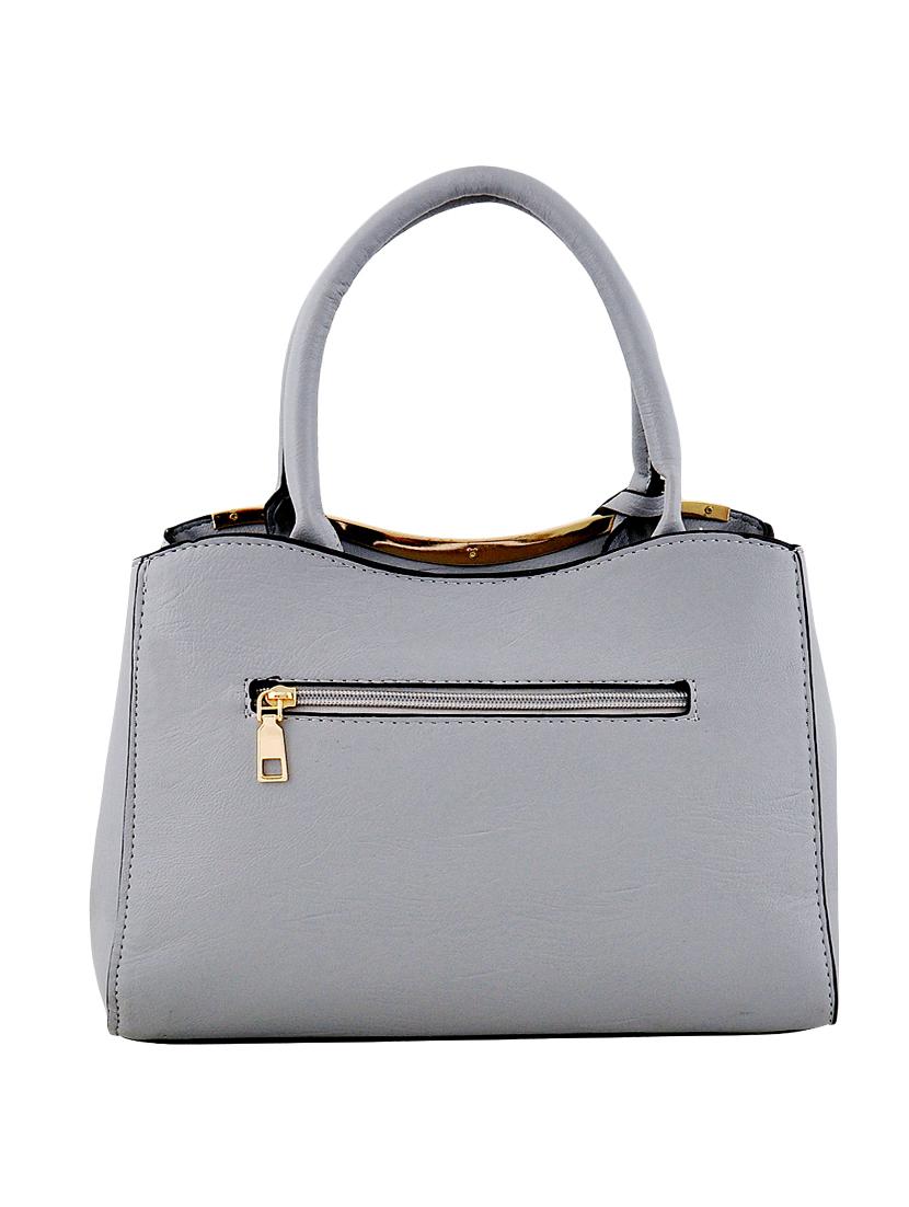 grey leatherette (pu) combo handbag - 16668210 - Zoom Image - 2