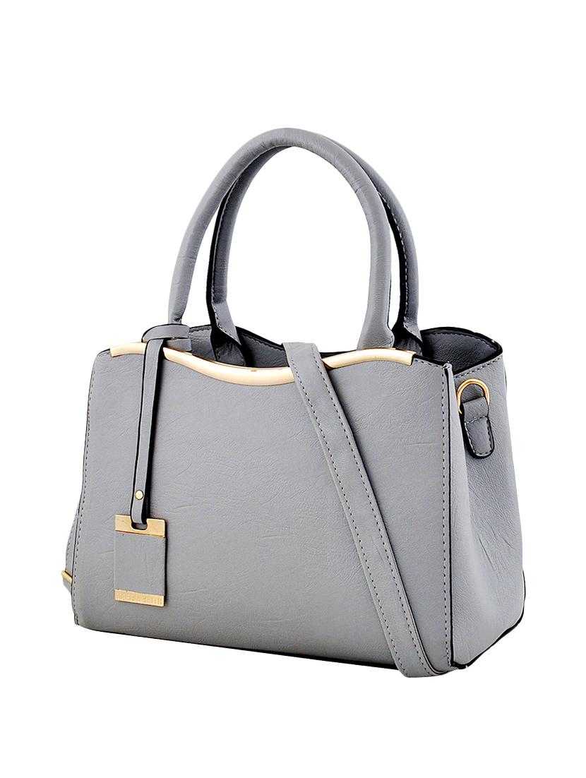 grey leatherette (pu) combo handbag - 16668210 - Zoom Image - 5