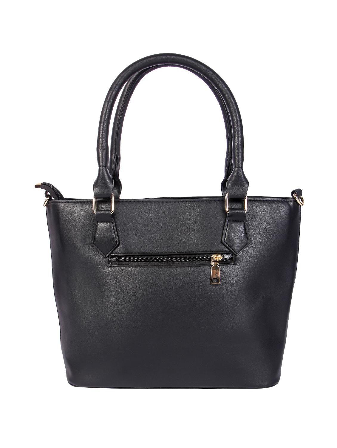 black leatherette (pu) regular handbag - 16668218 - Zoom Image - 2