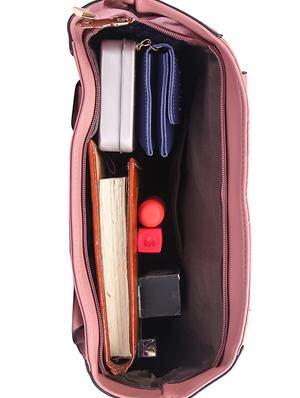 purple leatherette (pu) regular handbag - 16668235 - Standard Image - 3