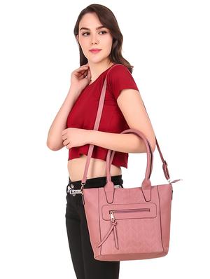 purple leatherette (pu) regular handbag - 16668235 - Standard Image - 5