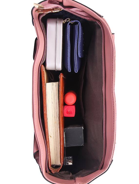 purple leatherette (pu) regular handbag - 16668235 - Zoom Image - 3