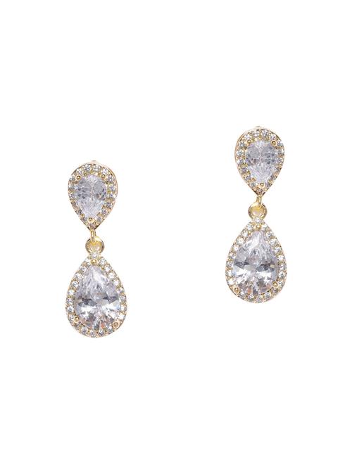 gold tone gold plated drop earring - 16668254 - Standard Image - 1