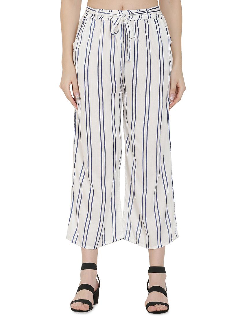 tie front striped palazzo - 16668275 - Zoom Image - 1