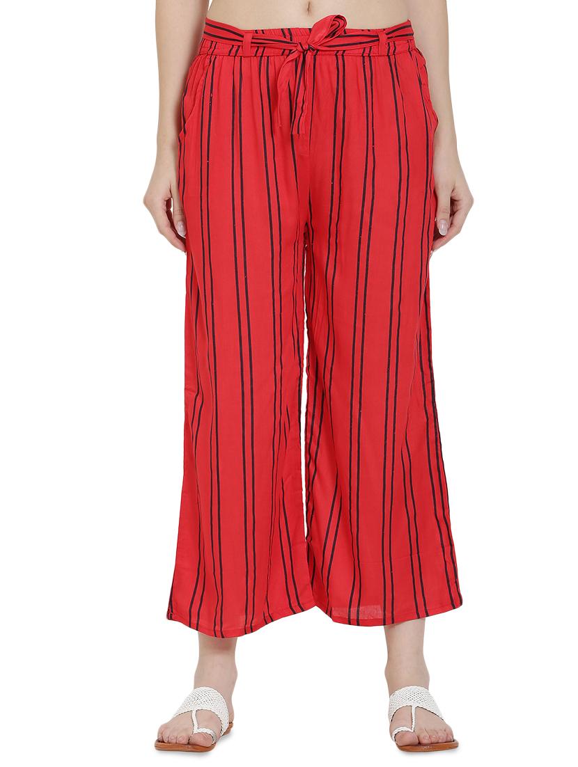 tie front striped palazzo - 16668284 - Zoom Image - 1