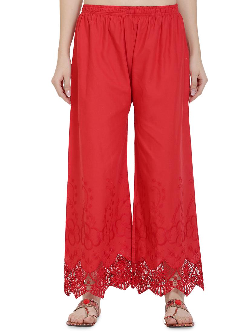 high rise laced hem palazzo - 16668286 - Zoom Image - 1