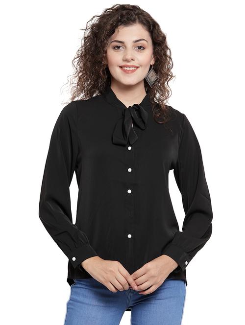 tie knot long sleeved shirt - 16668430 - Very Small Image - 1