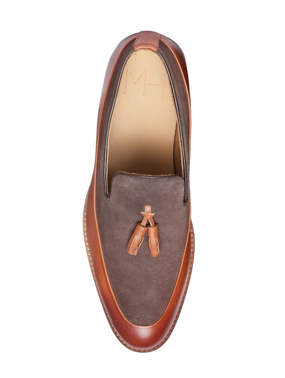 brown leatherette tassel slip ons - 16669024 - Zoom Image - 3