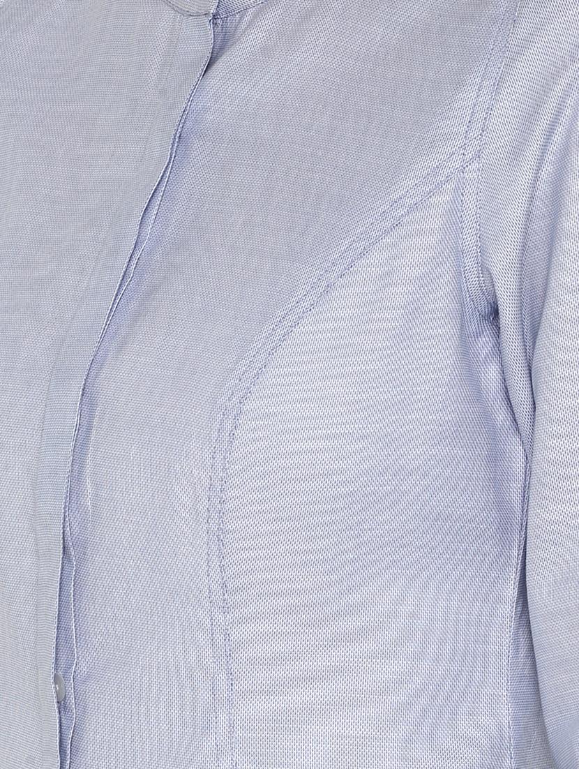 mandarin neck concealed placket shirt - 16669218 - Zoom Image - 5