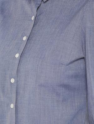 puff sleeved curved hem shirt - 16669219 - Standard Image - 4