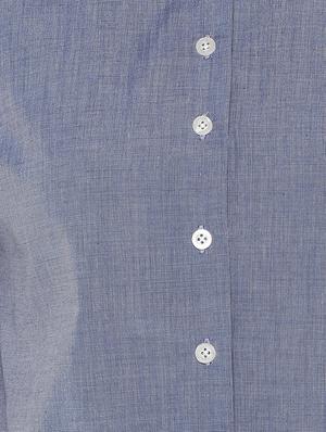 puff sleeved curved hem shirt - 16669219 - Standard Image - 5