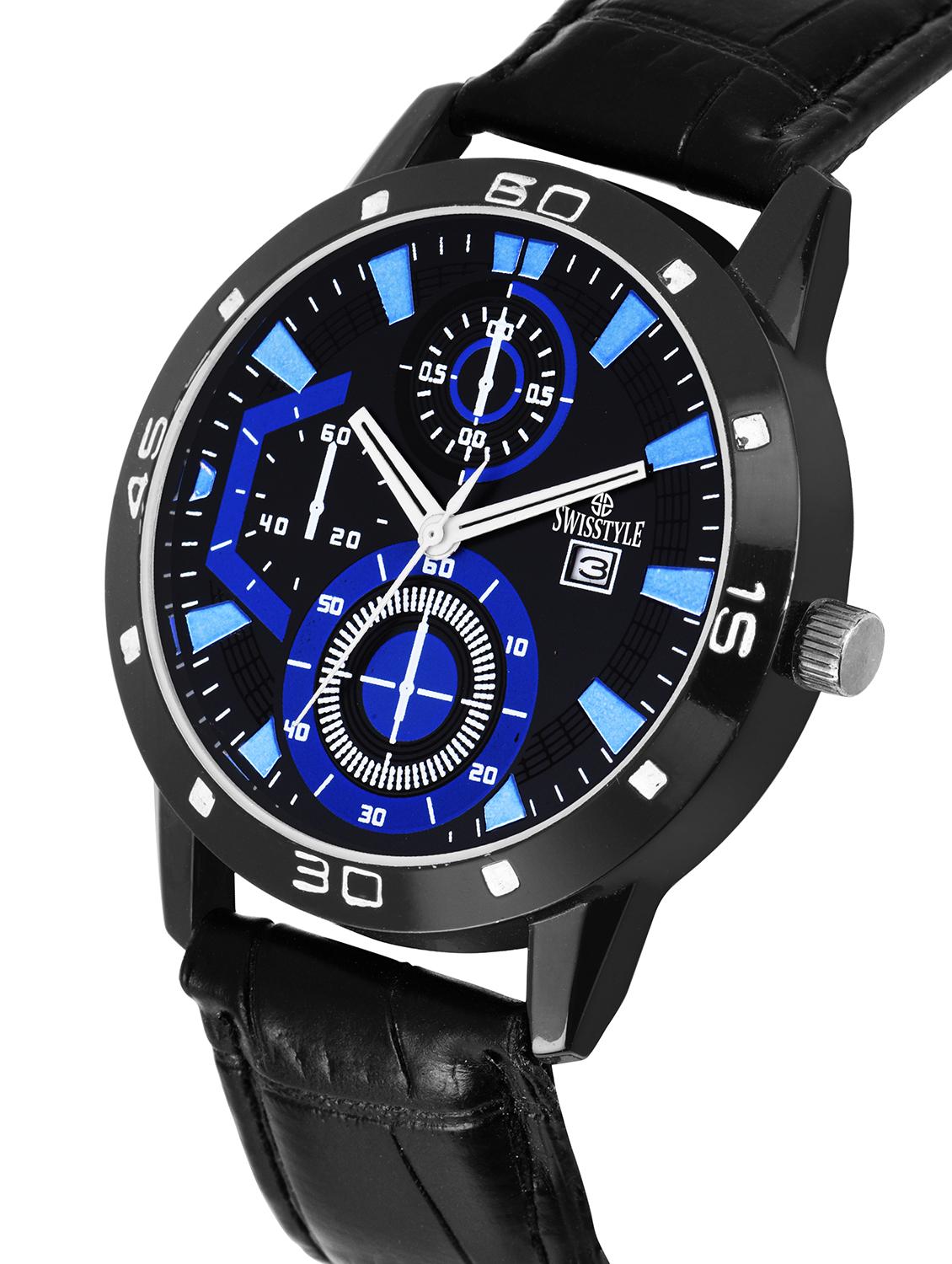 swisstyle analog watch ss-gr196-blu-blk - 16669322 - Zoom Image - 2