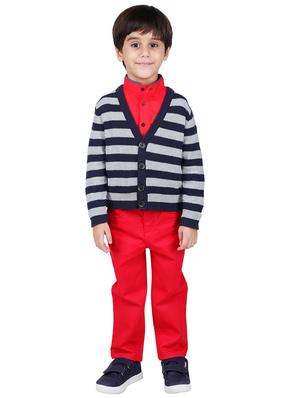 v neck striped sweater - 16669402 - Standard Image - 4