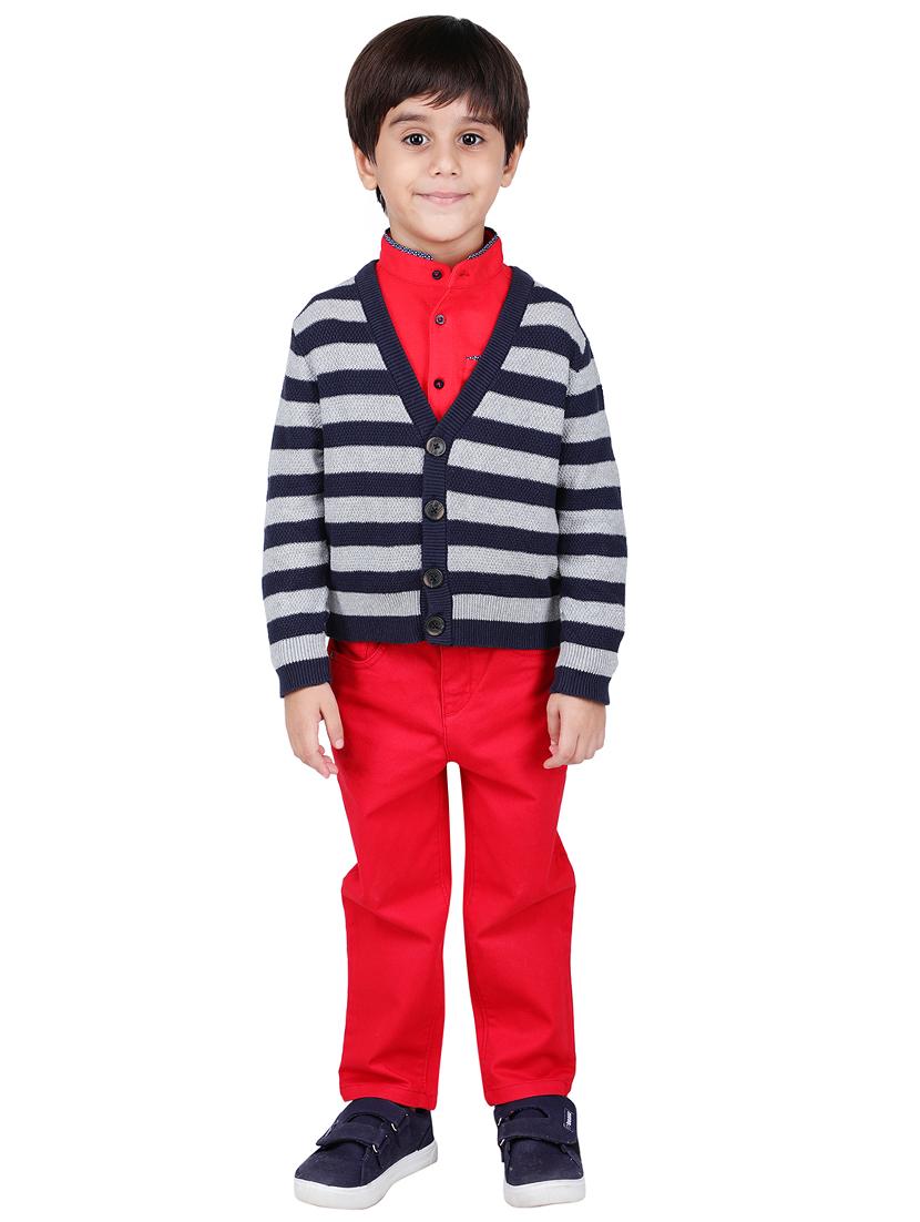 v neck striped sweater - 16669402 - Zoom Image - 4