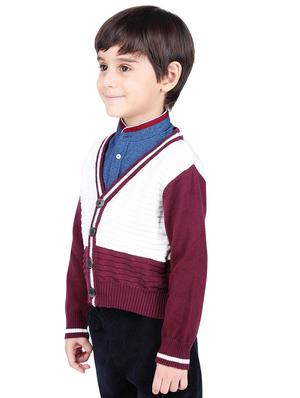 v neck color block sweater - 16669403 - Standard Image - 2