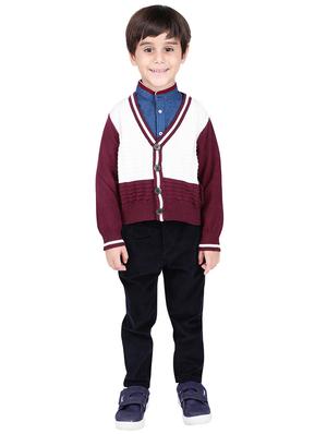 v neck color block sweater - 16669403 - Standard Image - 4
