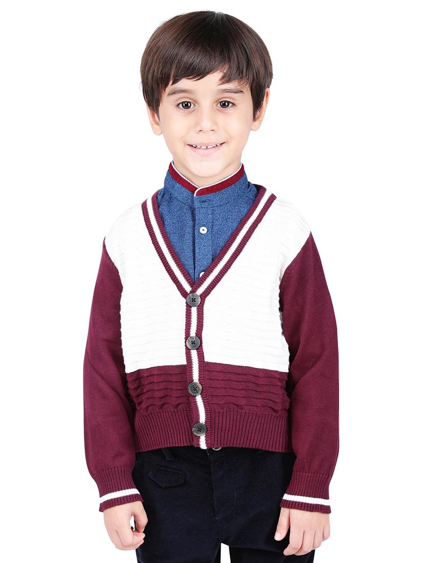 v neck color block sweater - 16669403 - Zoom Image - 1
