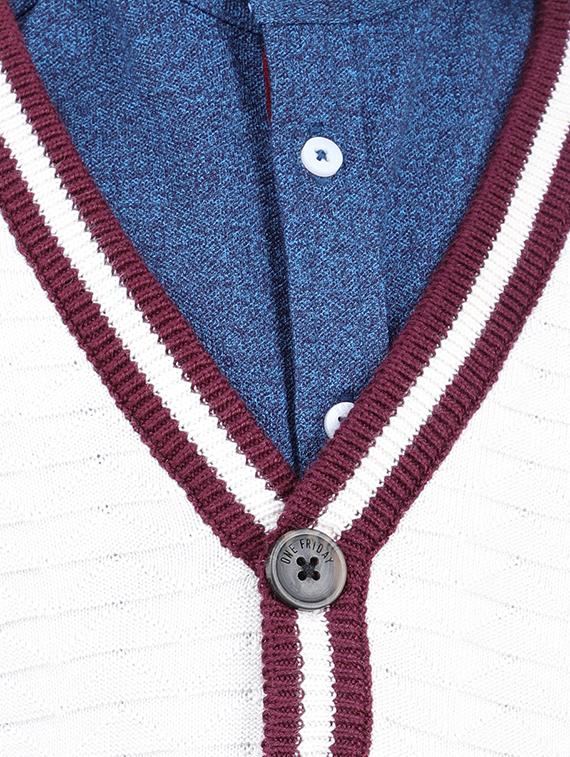 v neck color block sweater - 16669403 - Zoom Image - 5