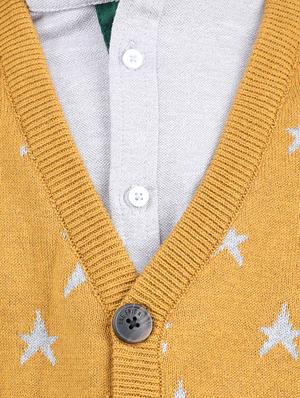 v neck star print sweater - 16669404 - Standard Image - 5