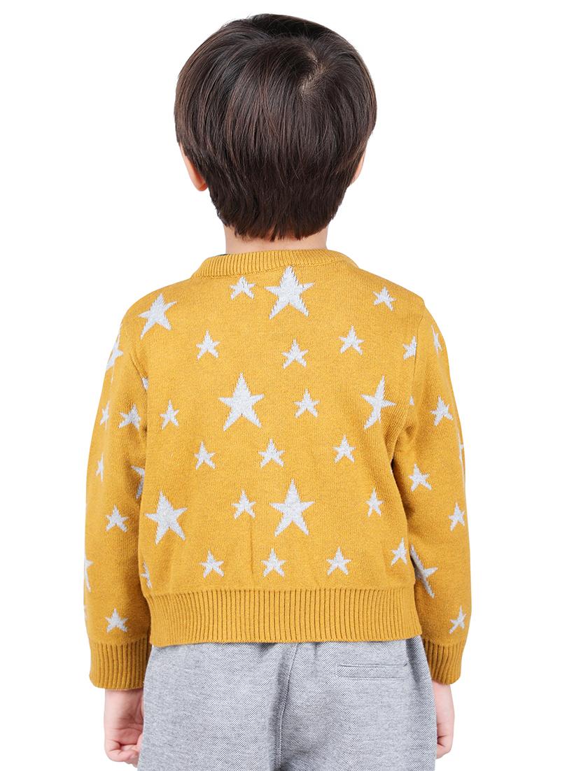 v neck star print sweater - 16669404 - Zoom Image - 3