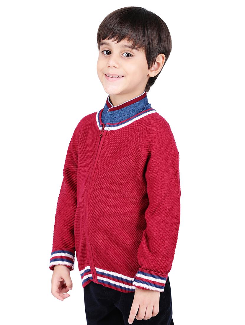 mandarin neck long sleeved sweater - 16669407 - Zoom Image - 2