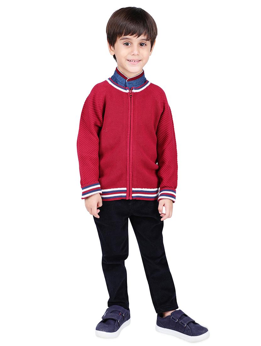 mandarin neck long sleeved sweater - 16669407 - Zoom Image - 4
