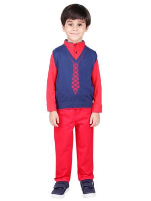 v neck blue cotton sweater - 16669408 - Standard Image - 4