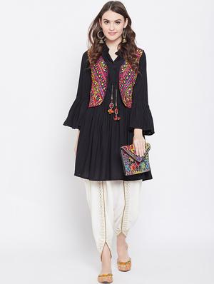 embroidered dhoti salwar - 16669560 - Standard Image - 4