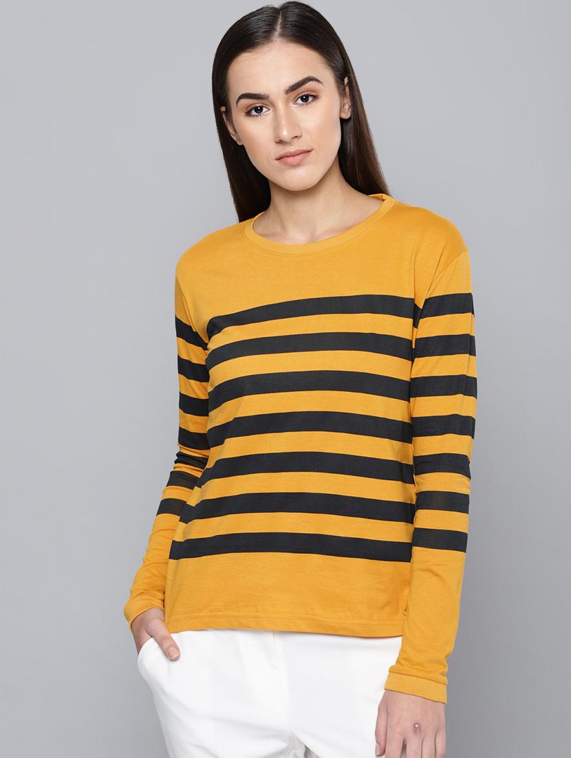 crew neck striped tee - 16670189 - Zoom Image - 1