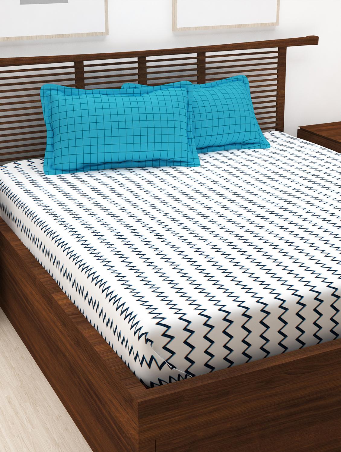 king size bedsheet with 2 pillow cover - 16670251 - Zoom Image - 1