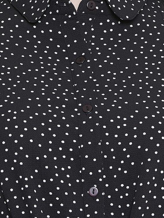 drawstring polka dots a-line dress - 16670604 - Zoom Image - 5