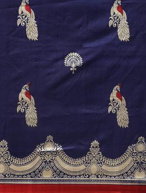 conversational printed saree with blouse - 16670839 - Standard Image - 5