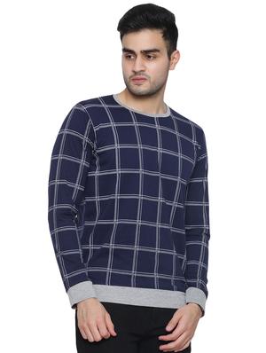 navy blue checkered t-shirt - 16671209 - Standard Image - 2