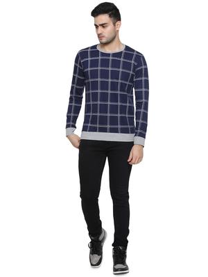 navy blue checkered t-shirt - 16671209 - Standard Image - 4