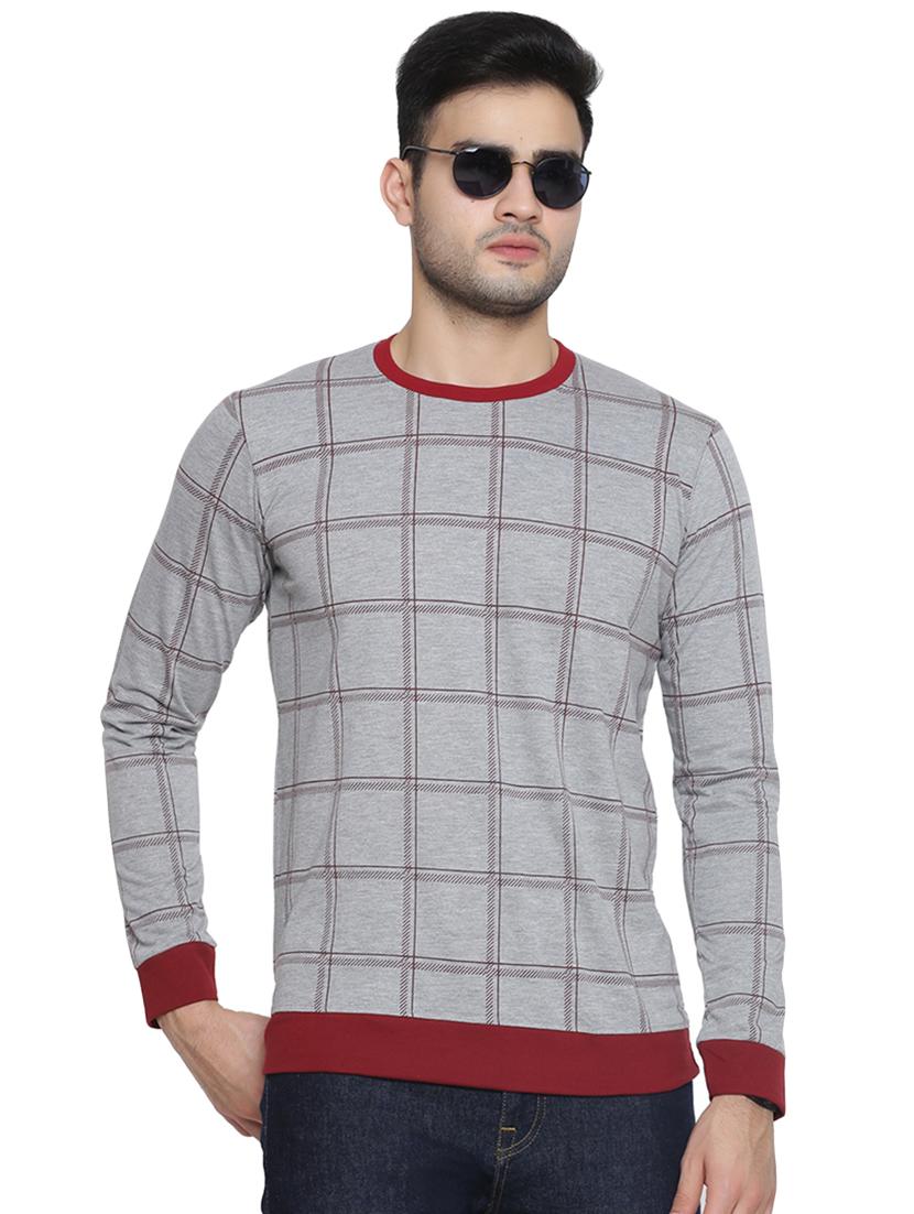 grey checkered t-shirt - 16671211 - Zoom Image - 1