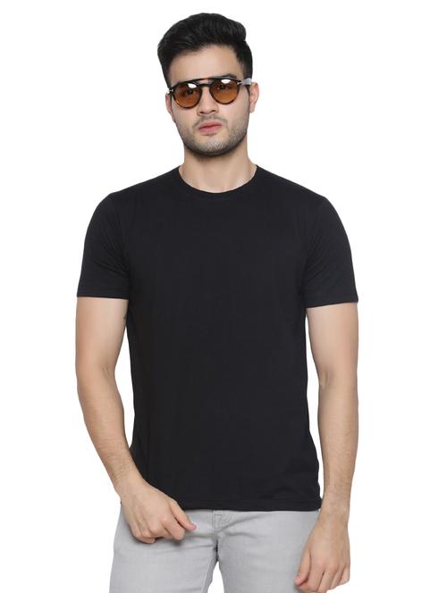 black solid t-shirt - 16671222 - Standard Image - 1