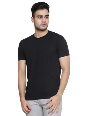 black solid t-shirt - 16671222 - Standard Image - 2