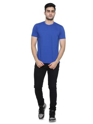 blue solid t-shirt - 16671228 - Standard Image - 4